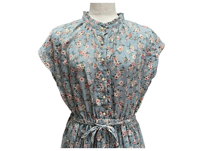 Autre Marque Robe plissée à imprimé floral AS KNOW AS Marron - vue 4