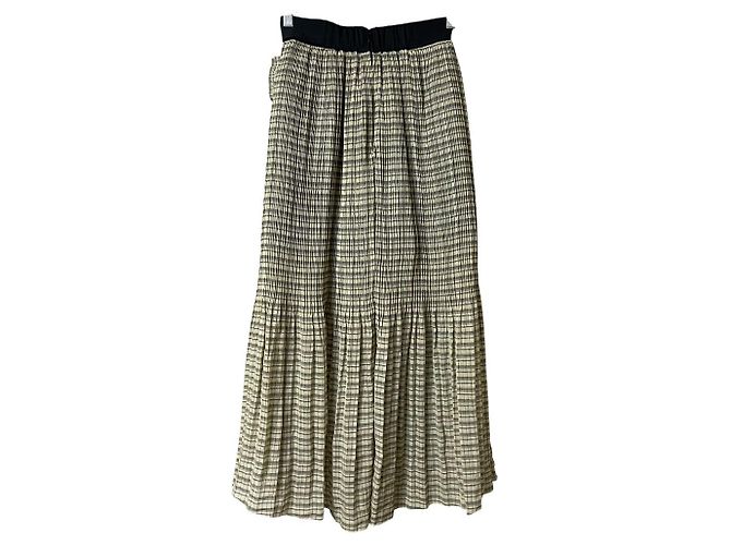 Autre Marque Falda Transparente de Cuadros Snidel Beige - vista 2