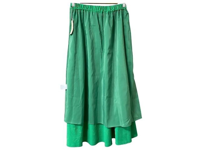 Autre Marque Falda Larga Jacquard AuieF Verde - vista 4