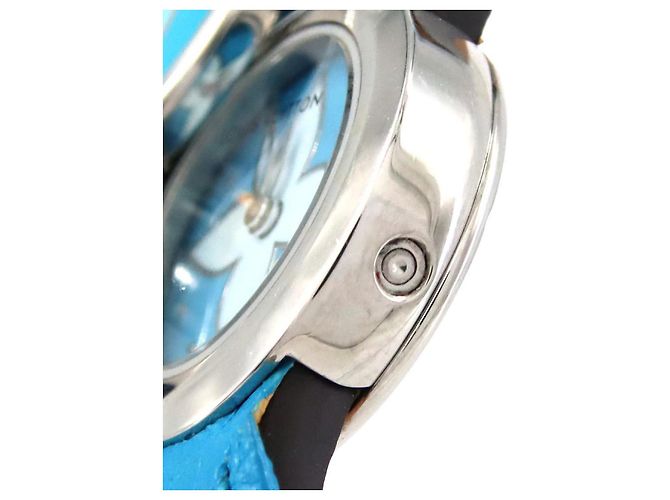 Louis Vuitton Tambour Vivienne Bijou Secret Quartz Uhr Blau - Ansicht 3