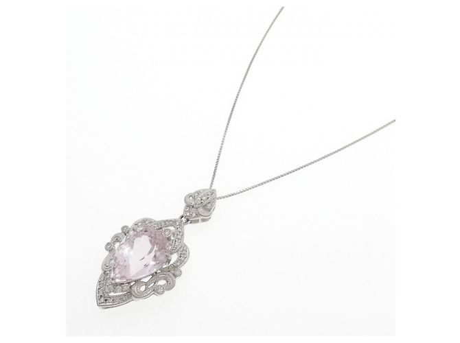 Autre Marque Collana in Kunzite e Diamante Pt900 Pt850 Porpora - vista 2