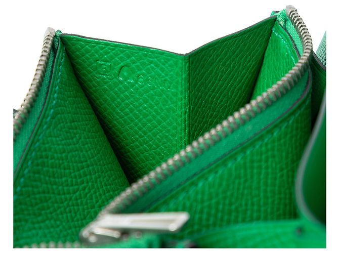 Hermès Grüne Epsom Constance Slim Geldbörse - Ansicht 6