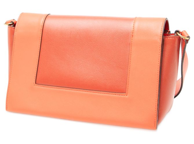 Céline Borsa a spalla in pelle arancione Celine - vista 2