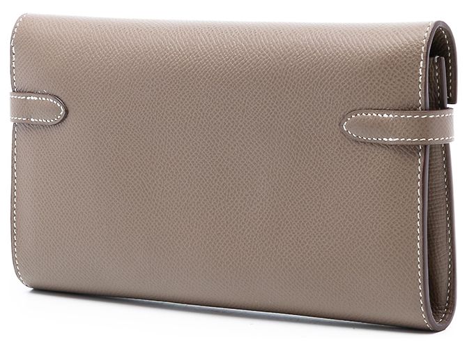 Cartera Longa Kelly Epsom Marrón Hermès Castaño Gris pardo - vista 2
