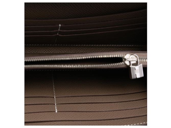 Cartera Longa Kelly Epsom Marrón Hermès Castaño Gris pardo - vista 4
