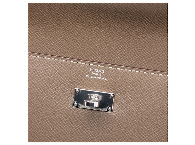 Cartera Longa Kelly Epsom Marrón Hermès Castaño Gris pardo - vista 6