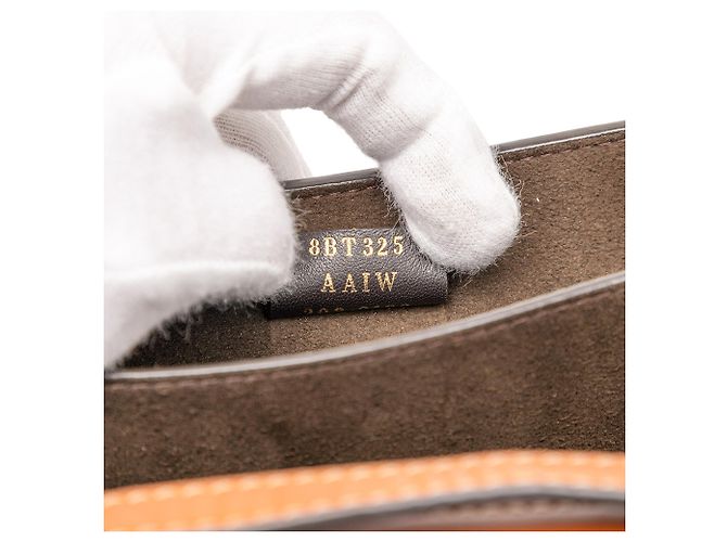 Borsa a tracolla in pelle marrone con cristalli Fab di Fendi - vista 6