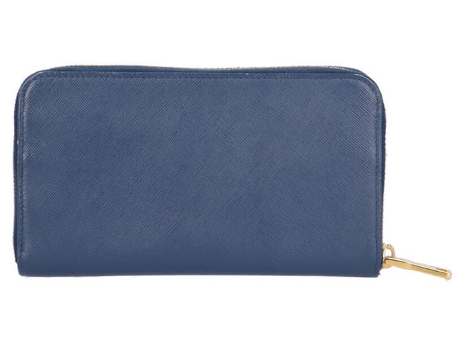 Prada Saffiano Leder Langbörse Blau - Ansicht 2