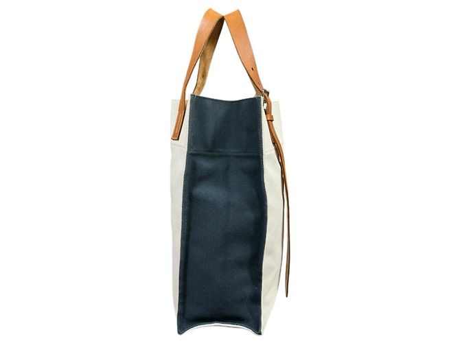 Borsa a Spalla Etrivière di Hermès Bianco Blu navy - vista 5