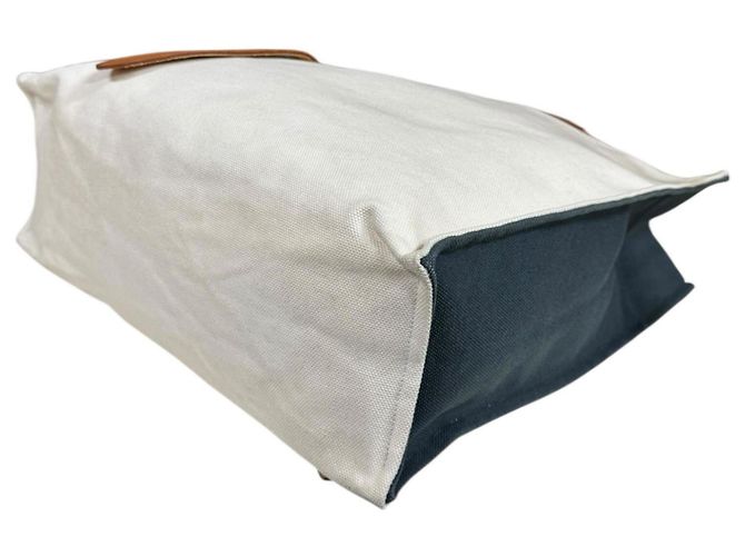Borsa a Spalla Etrivière di Hermès Bianco Blu navy - vista 6