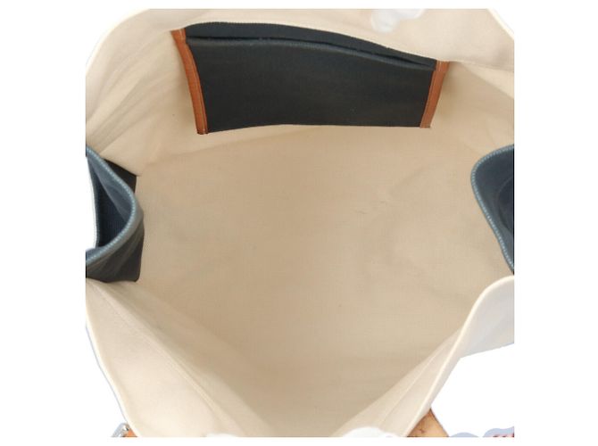Borsa a Spalla Etrivière di Hermès Bianco Blu navy - vista 7