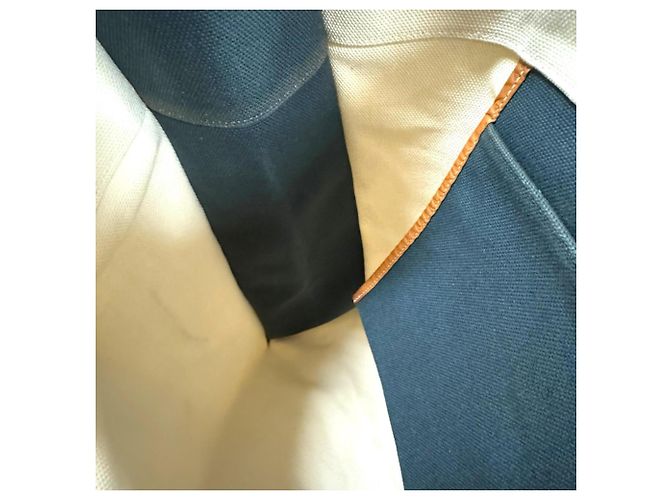 Borsa a Spalla Etrivière di Hermès Bianco Blu navy - vista 9
