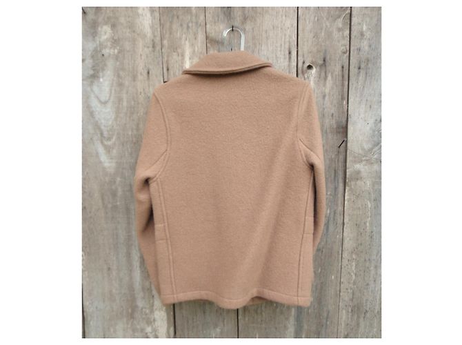 Cappotto duffle Gloverall beige in lana - vista 4