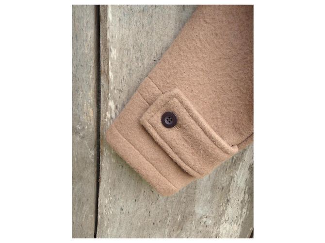 Cappotto duffle Gloverall beige in lana - vista 8