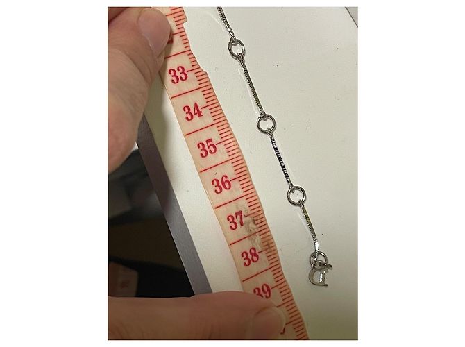 Set Dior Collana e Orecchini Logo Monogramma Rosa Argentato Argento - vista 8