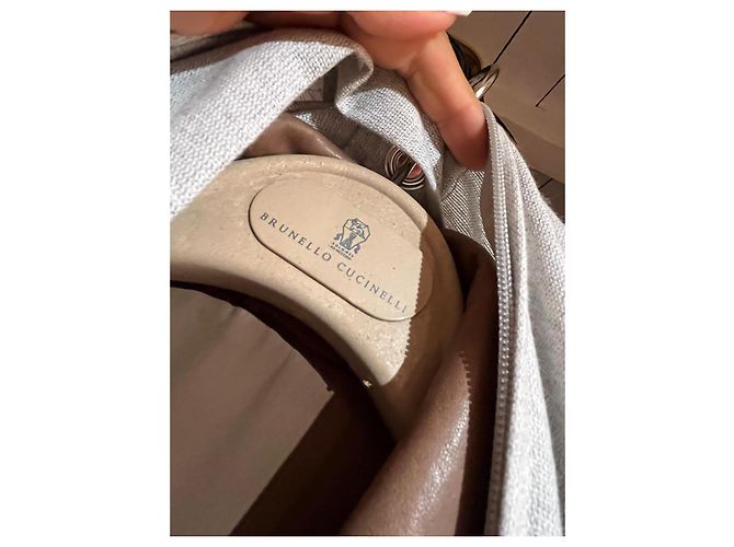Gabardina corta Brunello Cucinelli de cuero camel Camello - vista 2