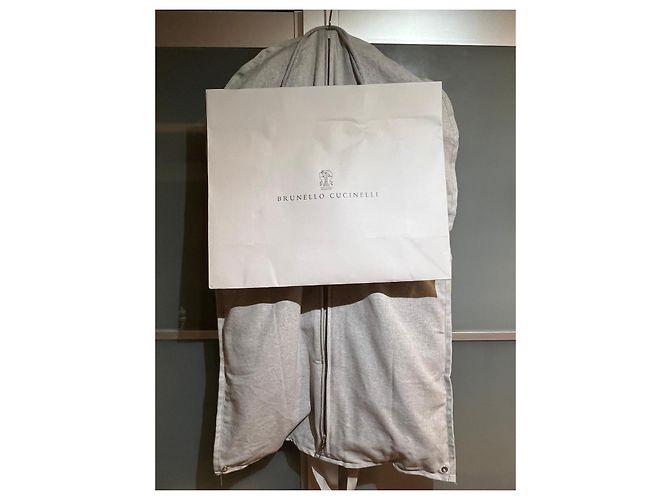 Gabardina corta Brunello Cucinelli de cuero camel Camello - vista 4