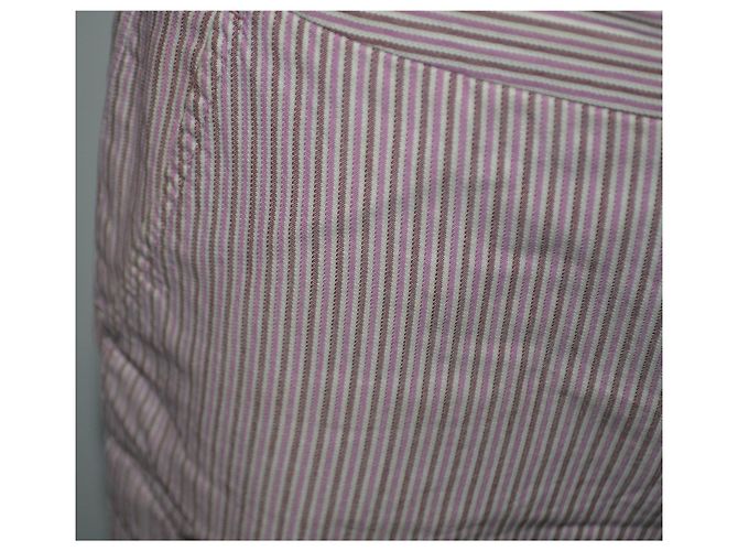 Calças retas Etro de algodão multicoloridas tamanho 40IT Multicor - vista 2
