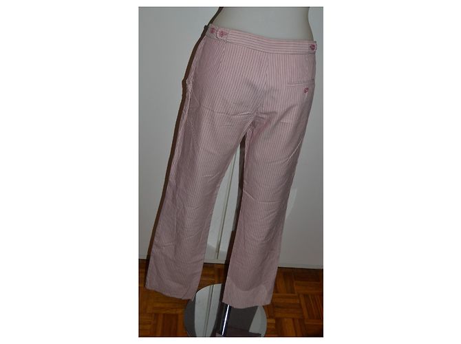 Calças retas Etro de algodão multicoloridas tamanho 40IT Multicor - vista 3