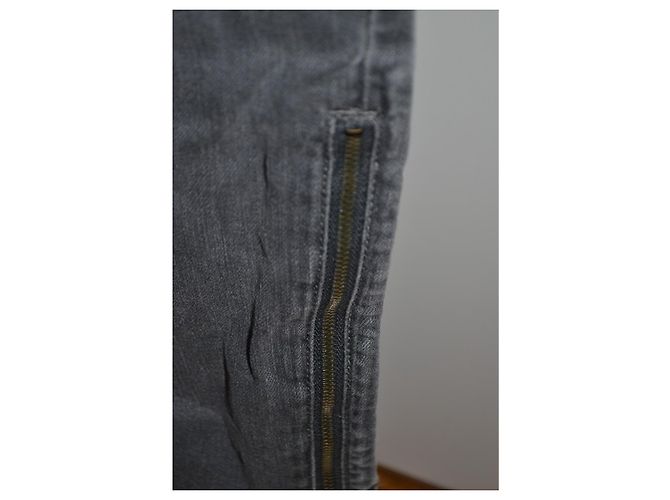 Stella Mc Cartney Jeans slim Stella McCartney grises de algodón talla 42 - vista 2