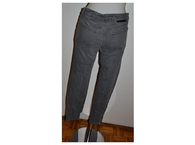 Stella Mc Cartney Jeans slim Stella McCartney grises de algodón talla 42 - vista 3