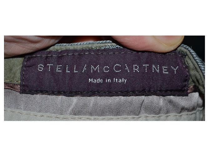 Stella Mc Cartney Jeans slim Stella McCartney grises de algodón talla 42 - vista 5