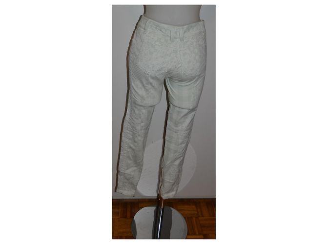 Jeans Slim Balmain Verde Pastel de Algodão Multicor - vista 3