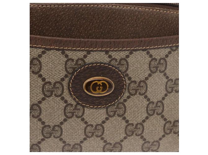 Gucci Borsa a Spalla GG Supreme PVC Beige Oro 904 02 020 Auth ep12554 D'oro - vista 17