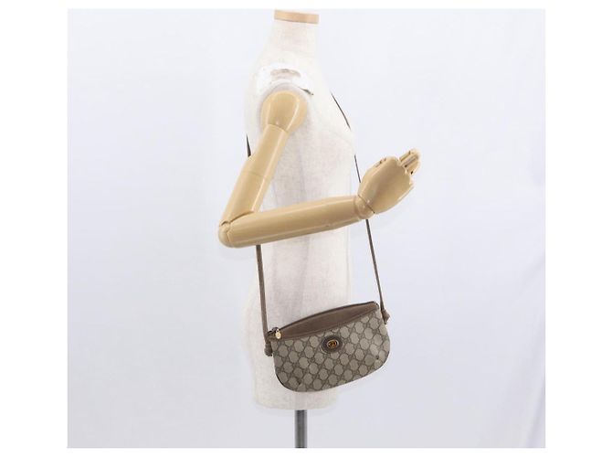 Gucci Borsa a Spalla GG Supreme PVC Beige Oro 904 02 020 Auth ep12554 D'oro - vista 22