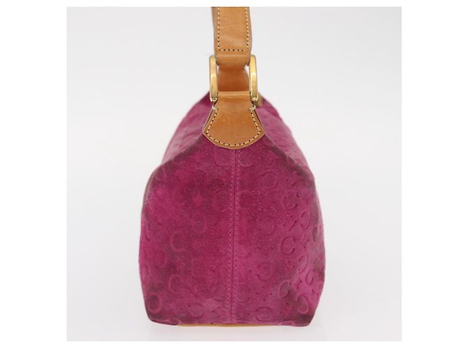 Céline Borsa a spalla in tela Macadam C di CELINE in suede rosa e oro Auth BA9043 D'oro - vista 3