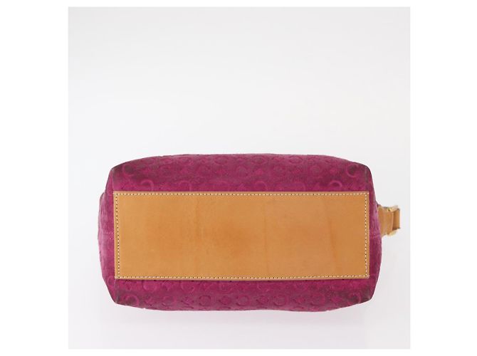 Céline Borsa a spalla in tela Macadam C di CELINE in suede rosa e oro Auth BA9043 D'oro - vista 5