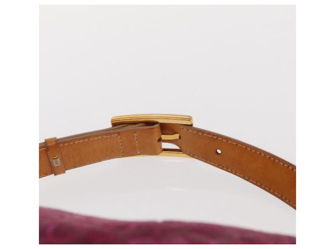 Céline Borsa a spalla in tela Macadam C di CELINE in suede rosa e oro Auth BA9043 D'oro - vista 8