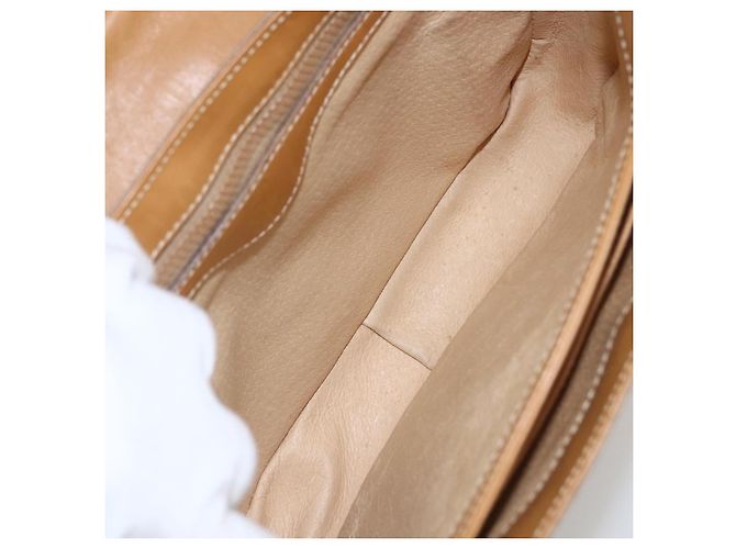 Gucci Borsa a Spalla Micro GG Supreme PVC Beige Oro Auth ep12497 D'oro - vista 10
