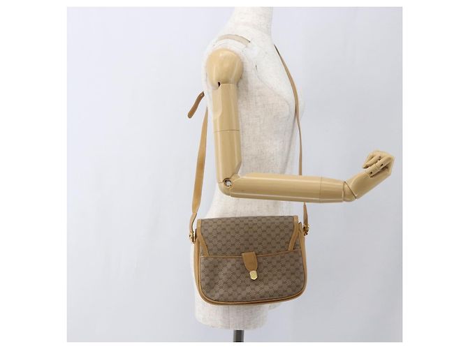 Gucci Borsa a Spalla Micro GG Supreme PVC Beige Oro Auth ep12497 D'oro - vista 24
