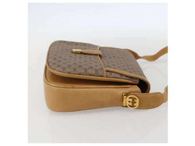Gucci Borsa a Spalla Micro GG Supreme PVC Beige Oro Auth ep12497 D'oro - vista 4