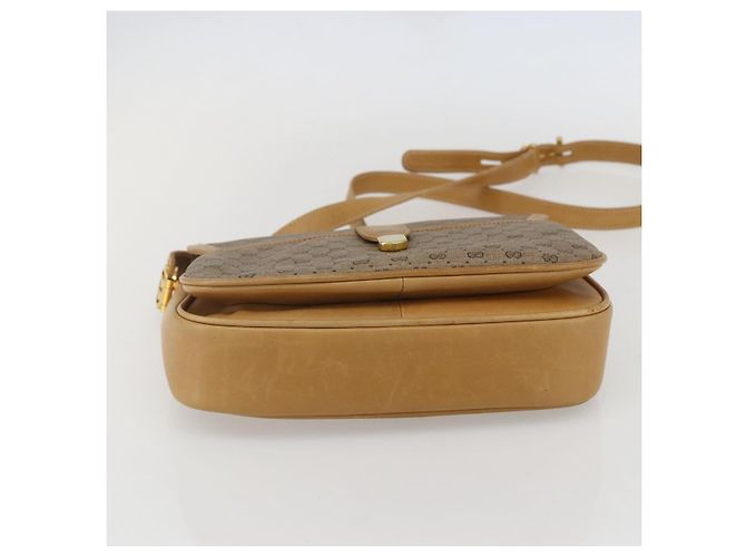 Gucci Borsa a Spalla Micro GG Supreme PVC Beige Oro Auth ep12497 D'oro - vista 5