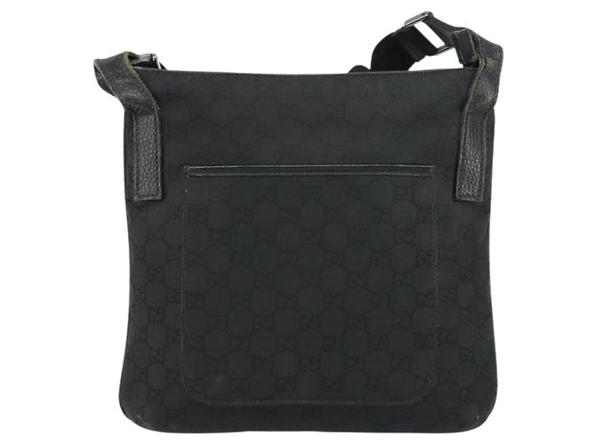 Borsa a Spalla GG Canvas Gucci Nera Argento 293572 Auth gh1400 Nero - vista 13