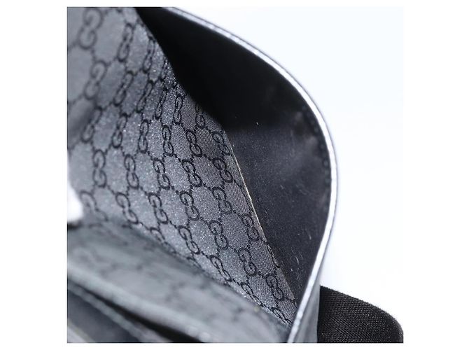 Borsa a Spalla GG Canvas Gucci Nera Argento 293572 Auth gh1400 Nero - vista 22