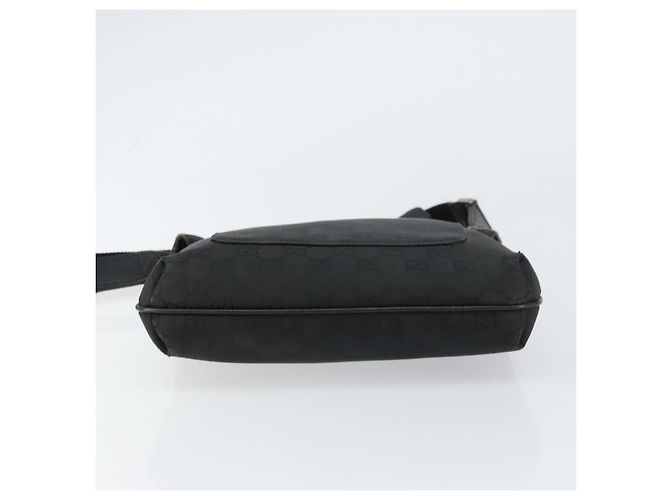 Borsa a Spalla GG Canvas Gucci Nera Argento 293572 Auth gh1400 Nero - vista 5