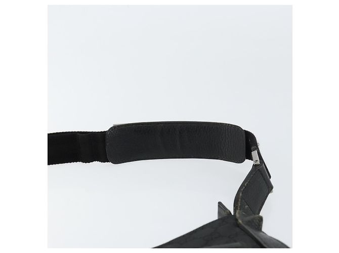Borsa a Spalla GG Canvas Gucci Nera Argento 293572 Auth gh1400 Nero - vista 8