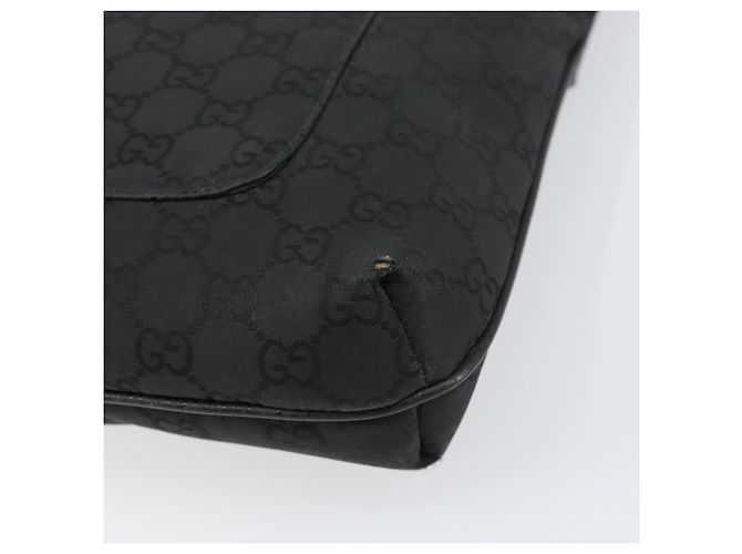 Borsa a Spalla GG Canvas Gucci Nera Argento 293572 Auth gh1400 Nero - vista 9