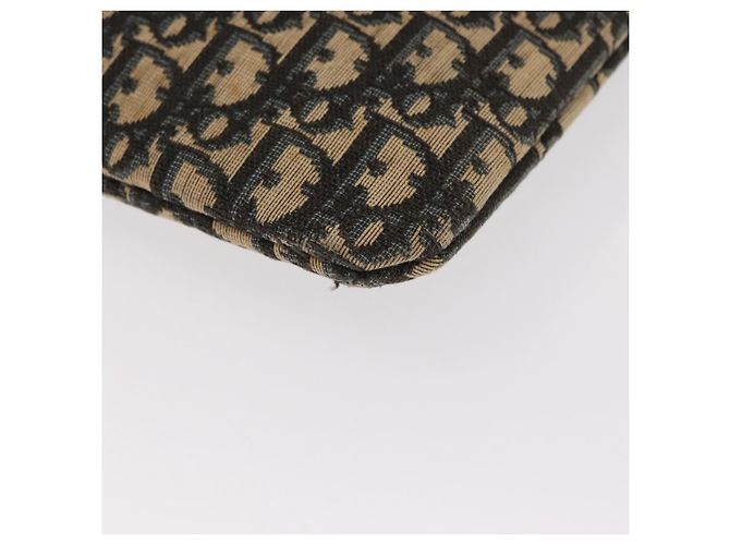 Borsa a mano in tela Trotter Christian Dior blu navy oro Auth 160843 D'oro - vista 14