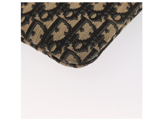 Borsa a mano in tela Trotter Christian Dior blu navy oro Auth 160843 D'oro - vista 16