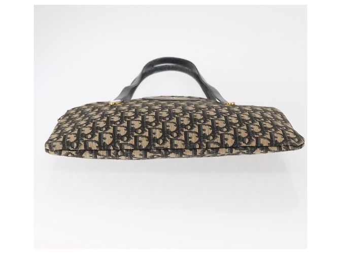 Borsa a mano in tela Trotter Christian Dior blu navy oro Auth 160843 D'oro - vista 5