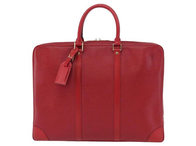 LOUIS VUITTON Epi Porta Documenti da Viaggio Borsa Business Rossa M54477 LV Auth 158635 Rosso - vista 13
