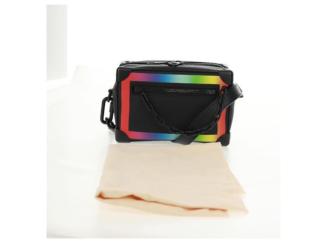 LOUIS VUITTON Taiga Rainbow Mini Soft Trunk Bag Nero M30351 LV Auth BA9470SM - vista 12