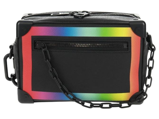 LOUIS VUITTON Taiga Rainbow Mini Soft Trunk Bag Nero M30351 LV Auth BA9470SM - vista 13