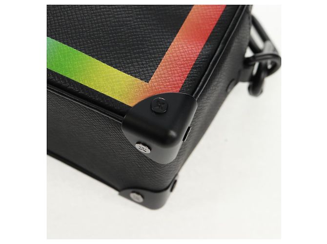 LOUIS VUITTON Taiga Rainbow Mini Soft Trunk Bag Nero M30351 LV Auth BA9470SM - vista 16