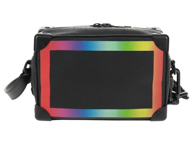 LOUIS VUITTON Taiga Rainbow Mini Soft Trunk Bag Nero M30351 LV Auth BA9470SM - vista 2