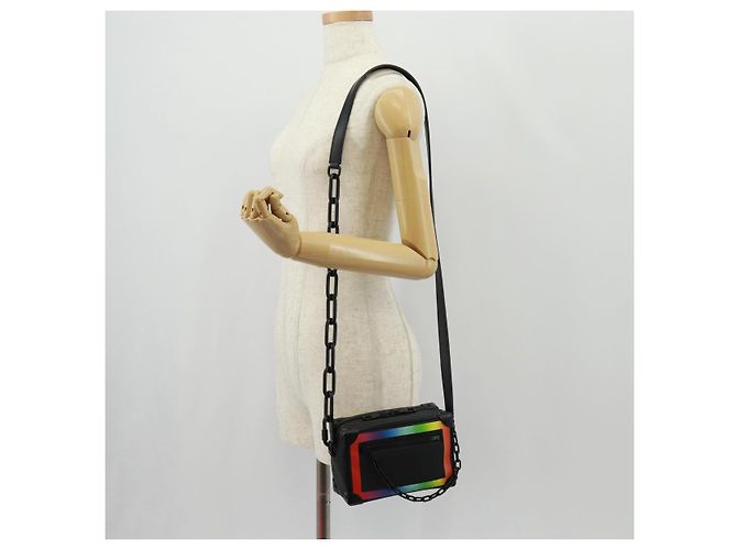 LOUIS VUITTON Taiga Rainbow Mini Soft Trunk Bag Nero M30351 LV Auth BA9470SM - vista 25